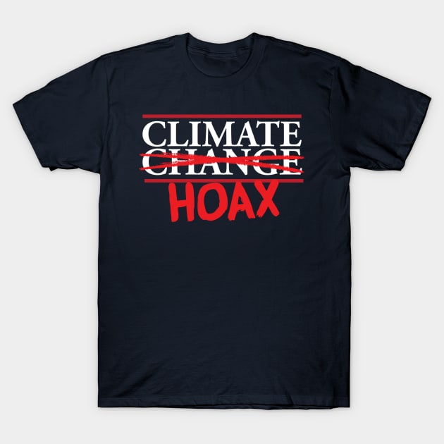 Climate Change Skeptics Funny Climate Hoax T-Shirt by screamingfool